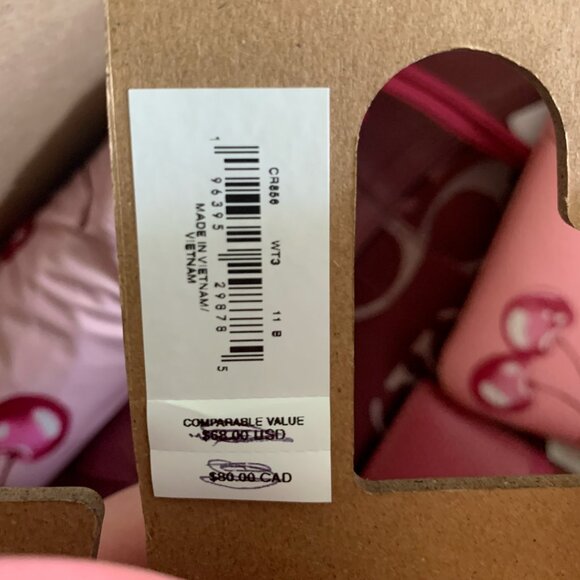 Discontinued Flip Flop with Pink Cherry Print by Coach - Picture 4 of 4